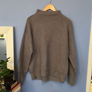 Grey mock neck sweater